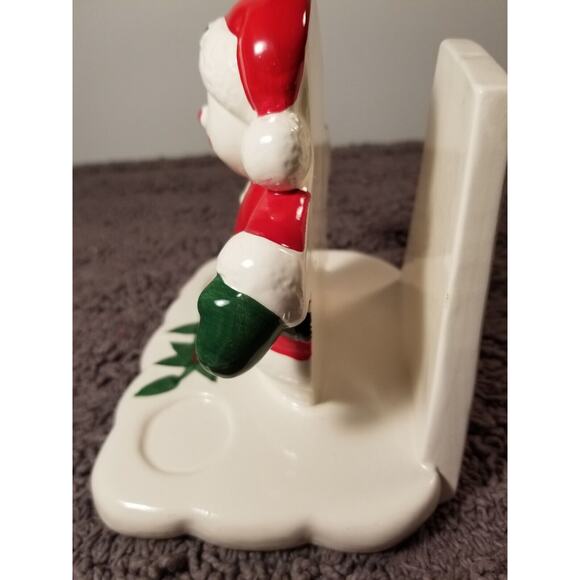 HandPainted Earthenware Santa & Snowman Napkin Holder&Salt And‎ Pepper Set - Picture 4 of 10